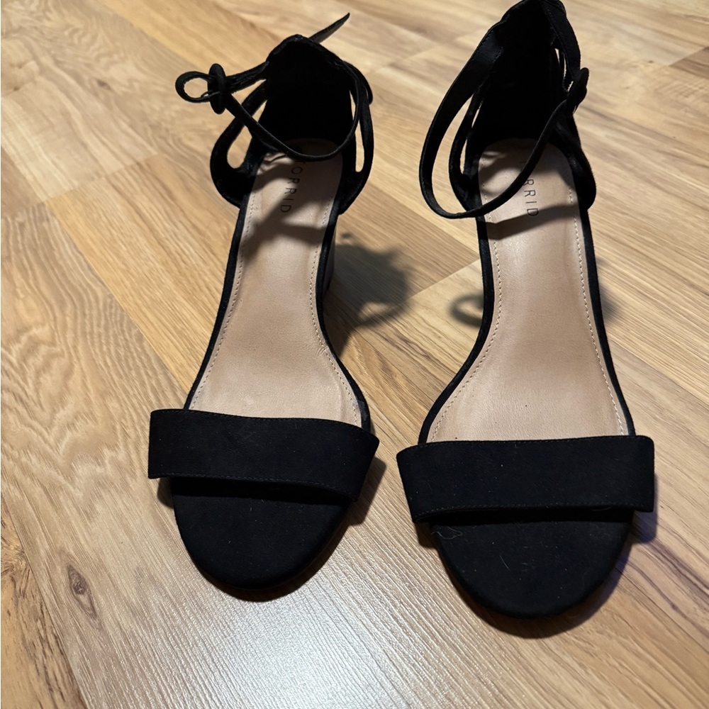 Torrid Black Ankle Strap Heels